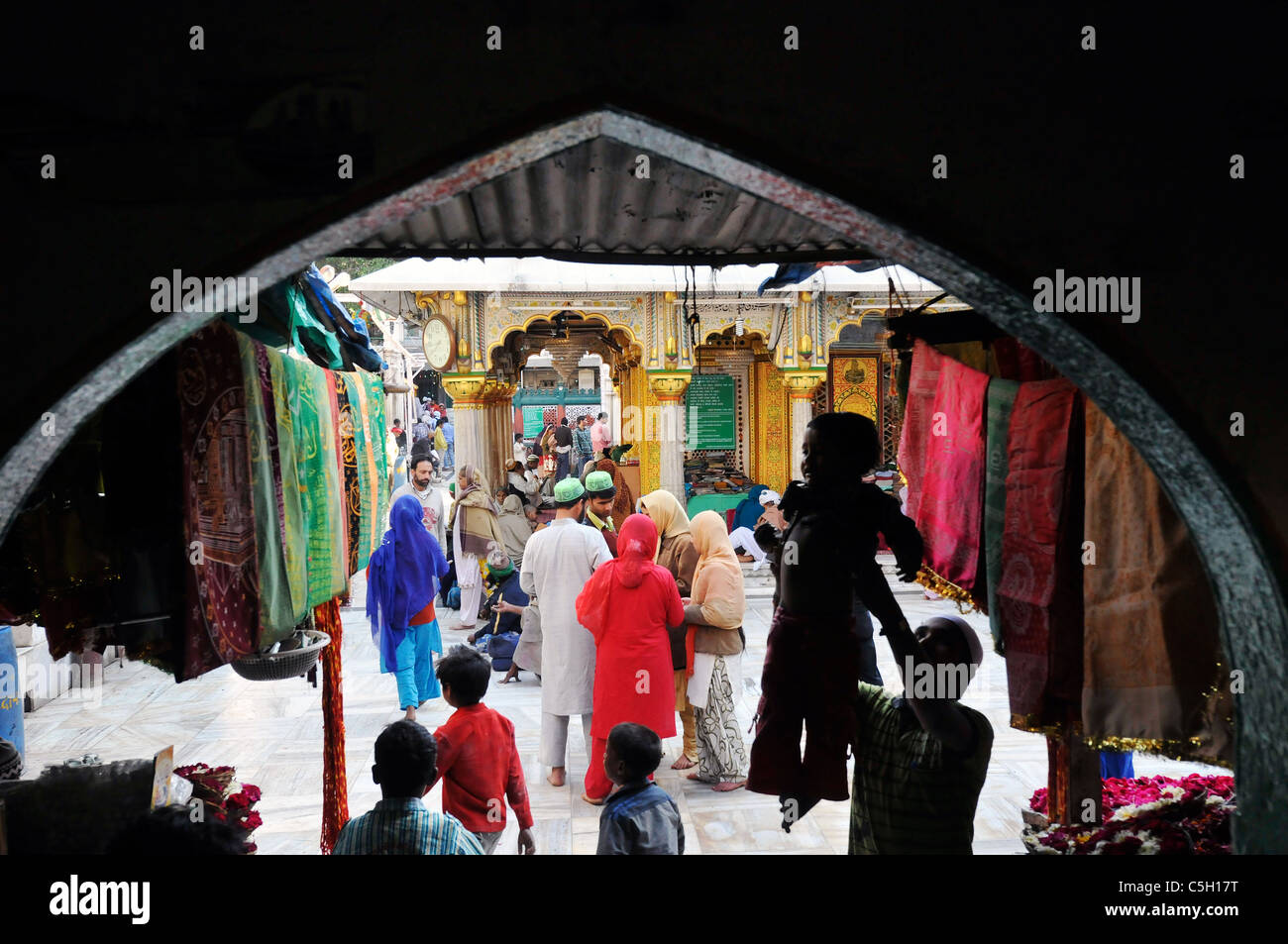 Il Nizamuddin Santuario Sufi a Delhi. Foto Stock