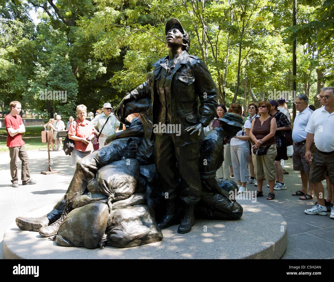 Delle donne del Vietnam Memorial a Washington D.C. Foto Stock