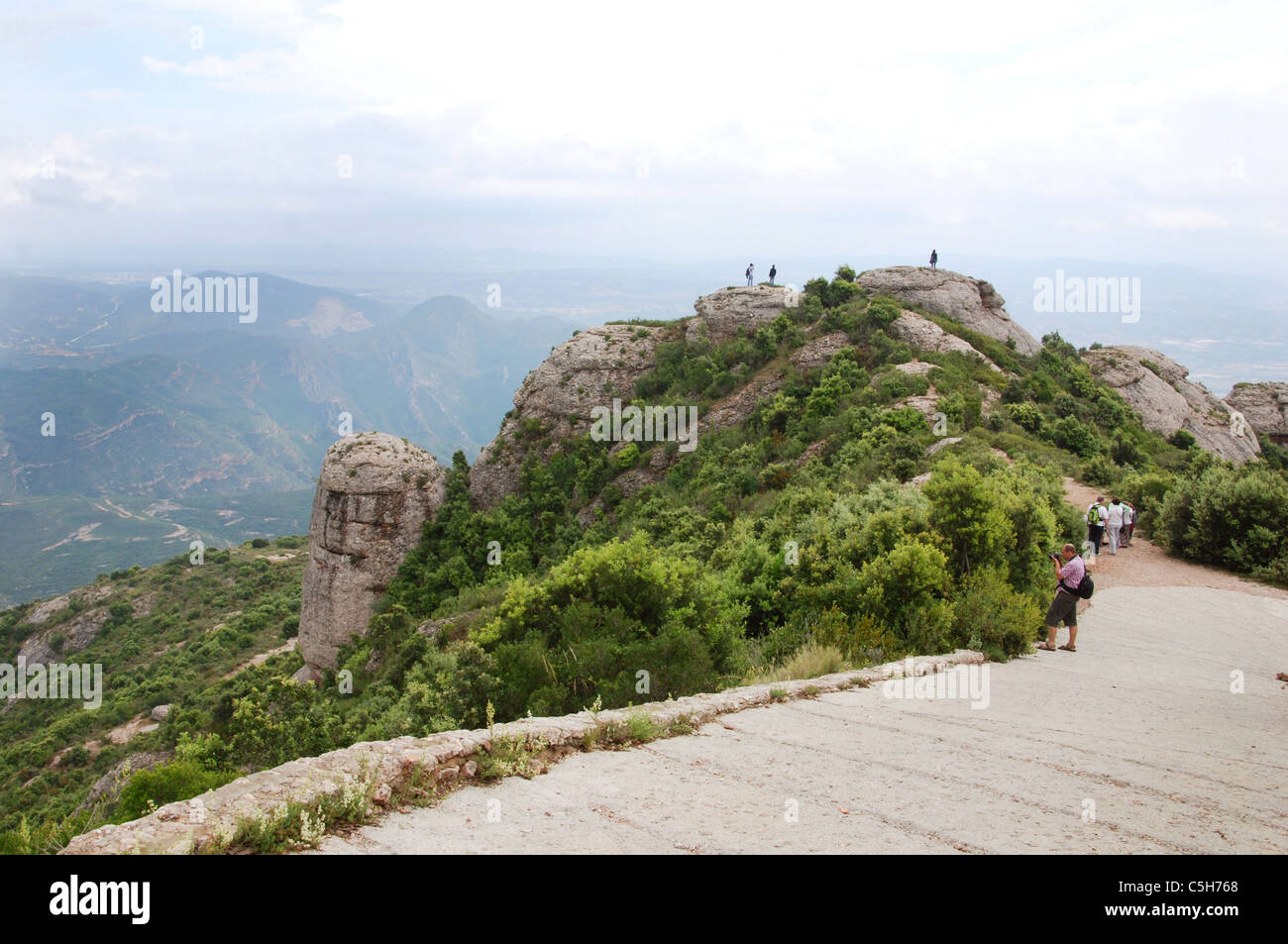 Escursioni in montagna di Montserrat Catalogna Spagna Europa Foto Stock