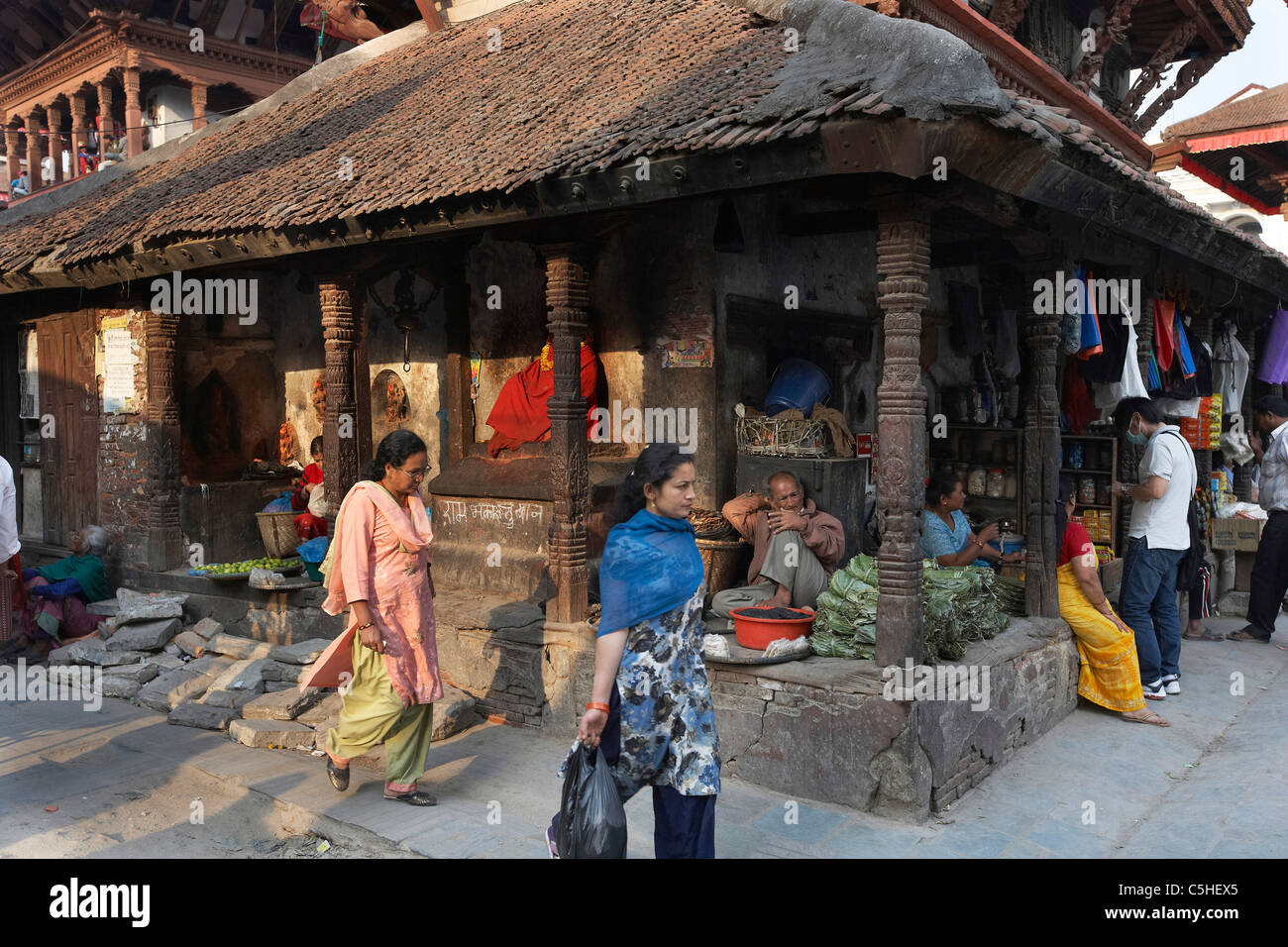 Scena di strada, Kathmandu, Nepal, Asia Foto Stock