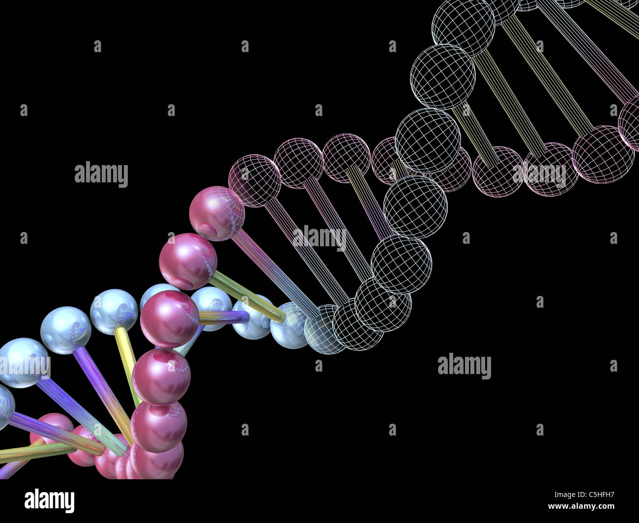 Molecola di DNA, computer artwork Foto Stock