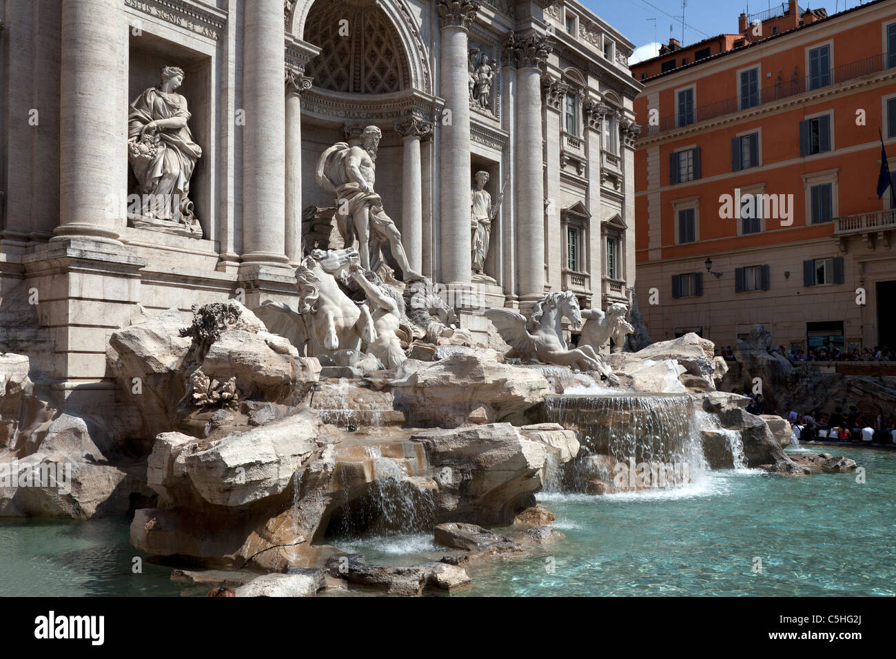 Fontana di Trevi (Nicola Salvi) in Roma, Italia Foto Stock