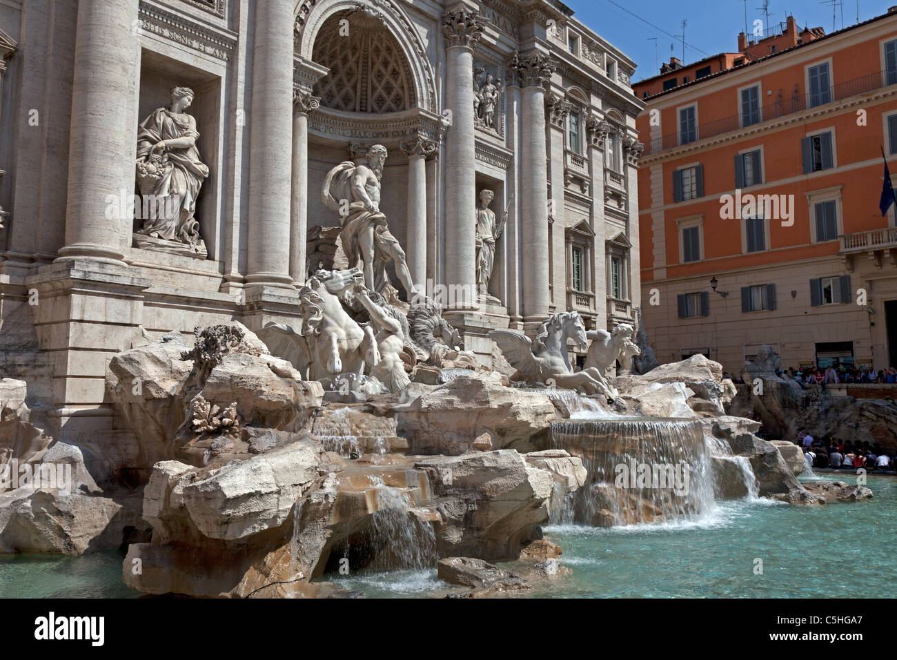Fontana di Trevi (Nicola Salvi) in Roma, Italia Foto Stock