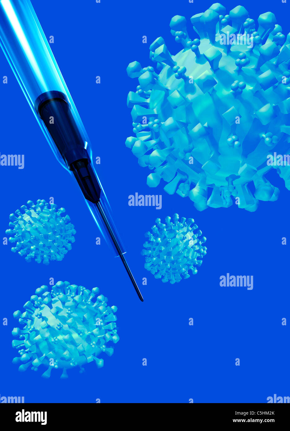 Vaccino antinfluenzale, opere d'arte concettuale Foto Stock