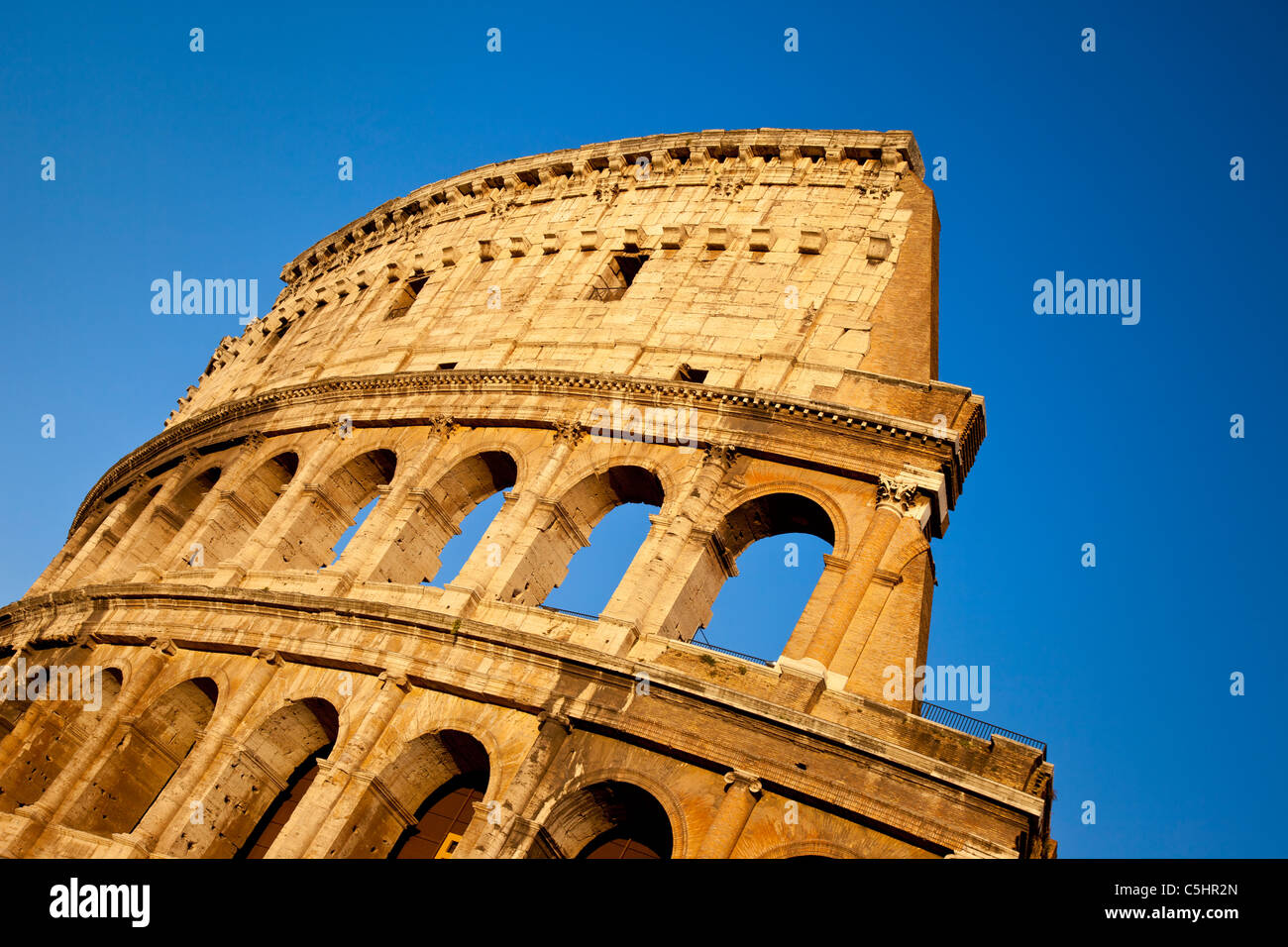 Il Colosseo di Roma al tramonto, Roma Lazio Italia Foto Stock
