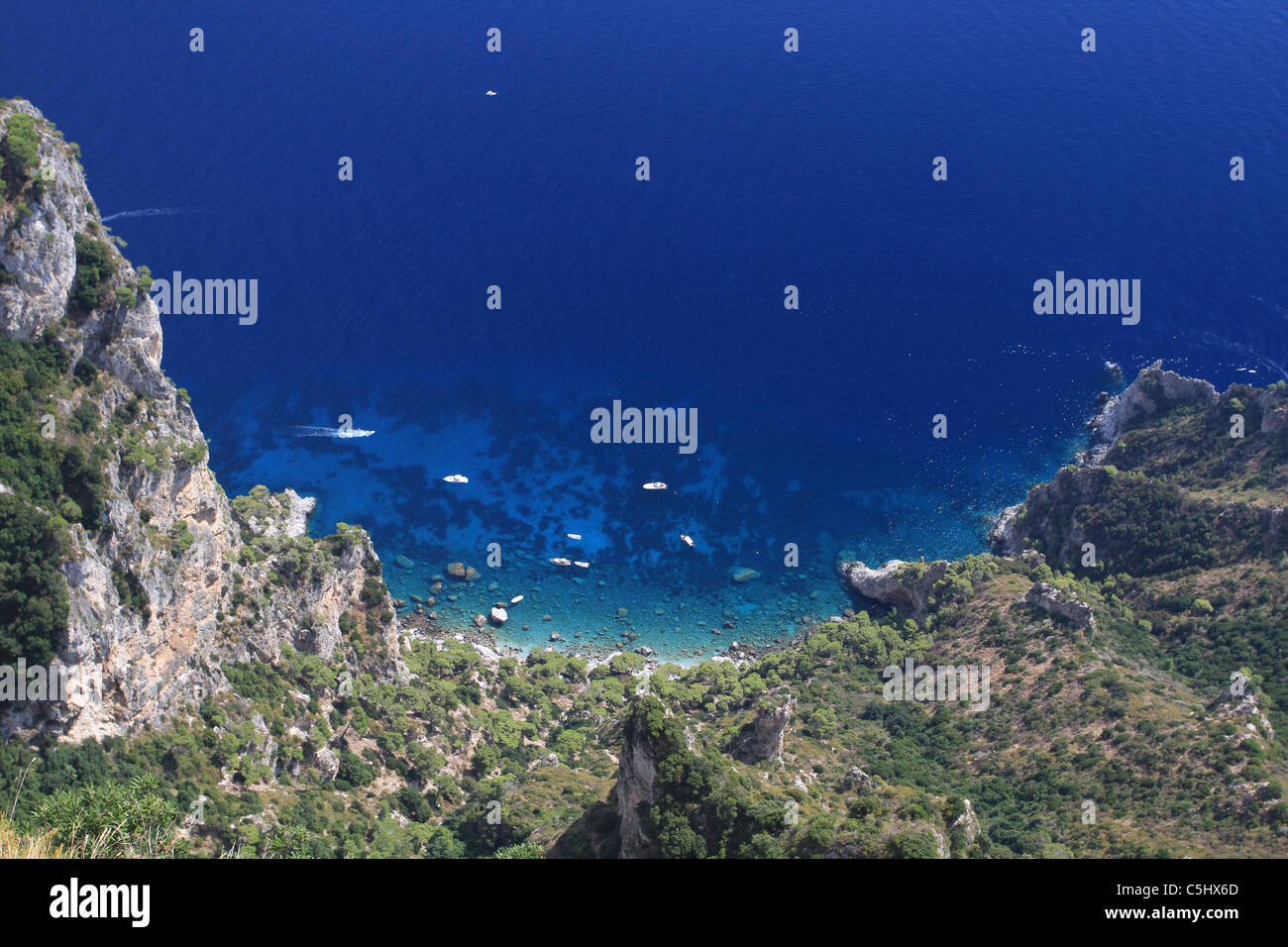 Scena costiere del Mar Mediterraneo. Foto Stock