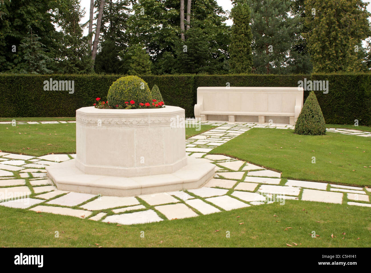 Oise Aisne Cimitero Americano vicino a Chateau Thierry Francia Foto Stock