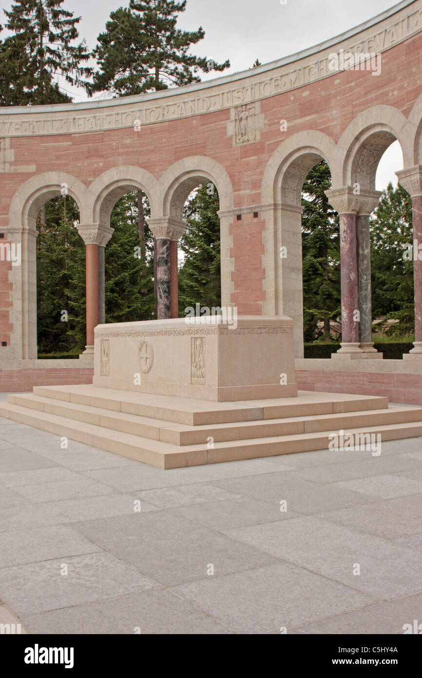 Il Memorial presso l'Oise Aisne Cimitero Americano vicino a Chateau Thierry Francia Foto Stock