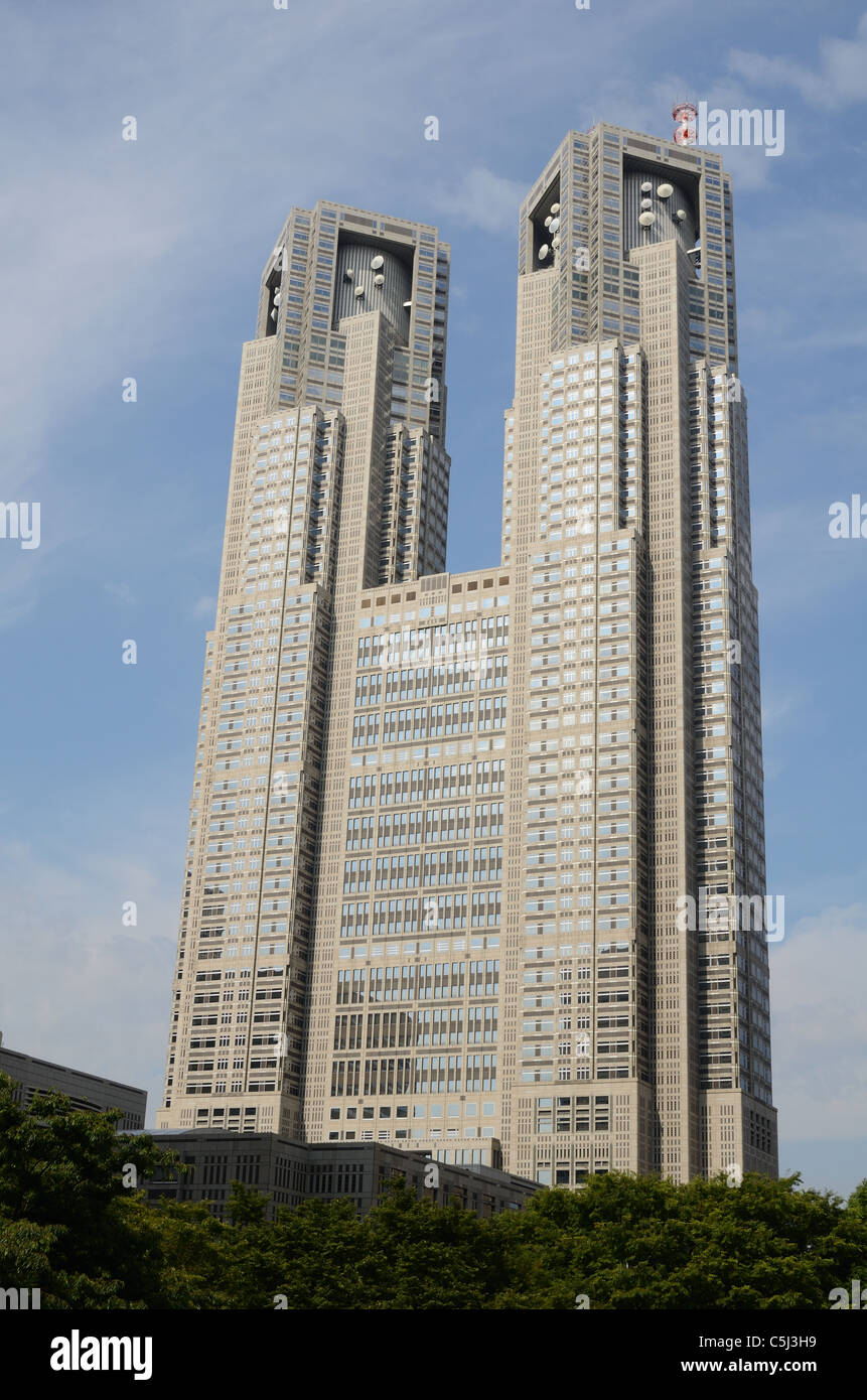 Il Governo Metropolitano di Tokyo edificio in Tokyo, Giappone. Foto Stock