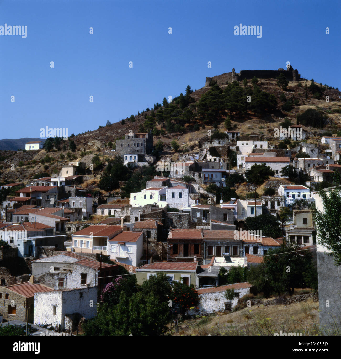 La Grecia, isola di Chios, villaggio Foto Stock