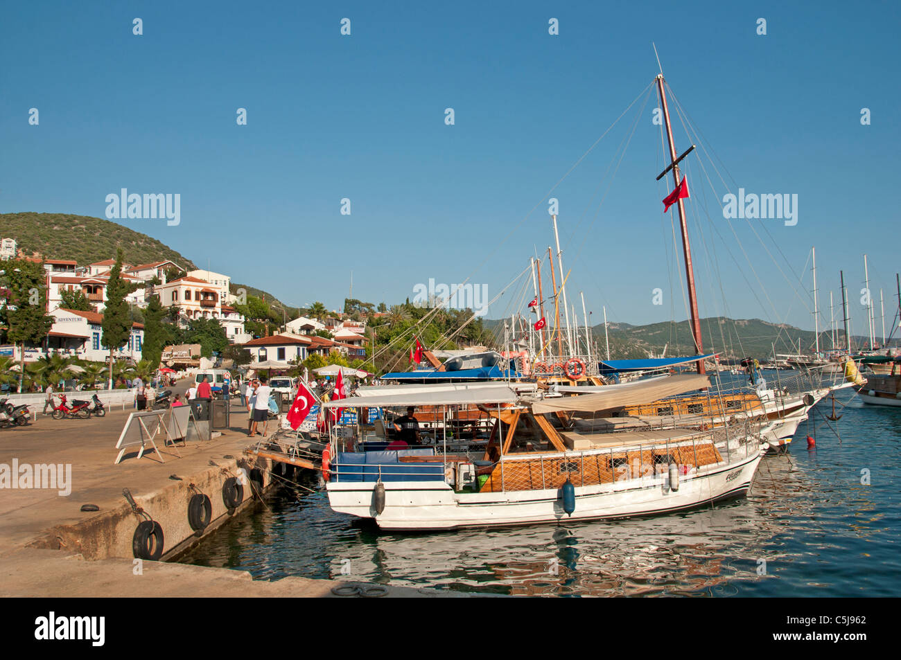 Kas Turchia turco porta barca porto peschereccio Foto Stock