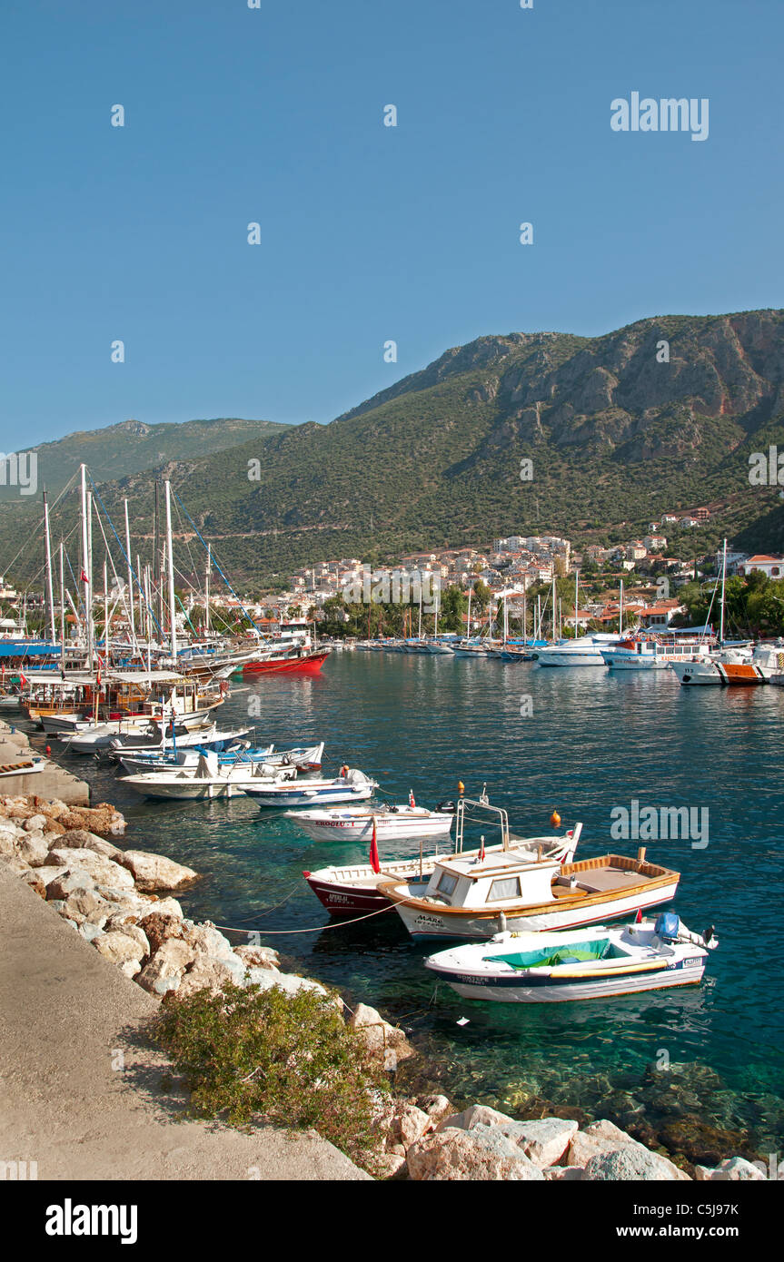 Kas Turchia turco porta barca porto peschereccio Foto Stock