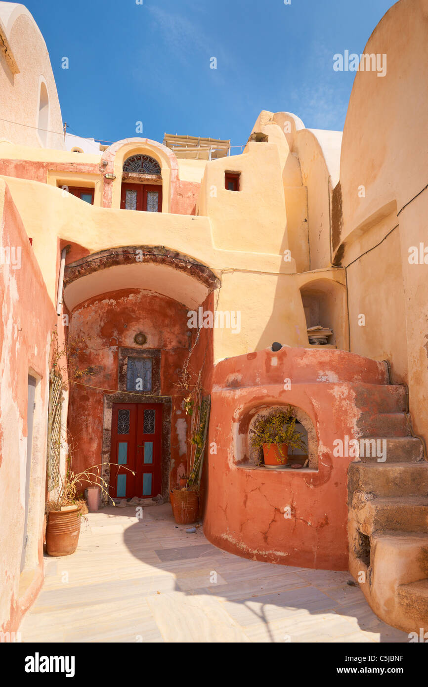 Santorini - negozio di souvenir in Oia, Cicladi, Grecia Foto Stock