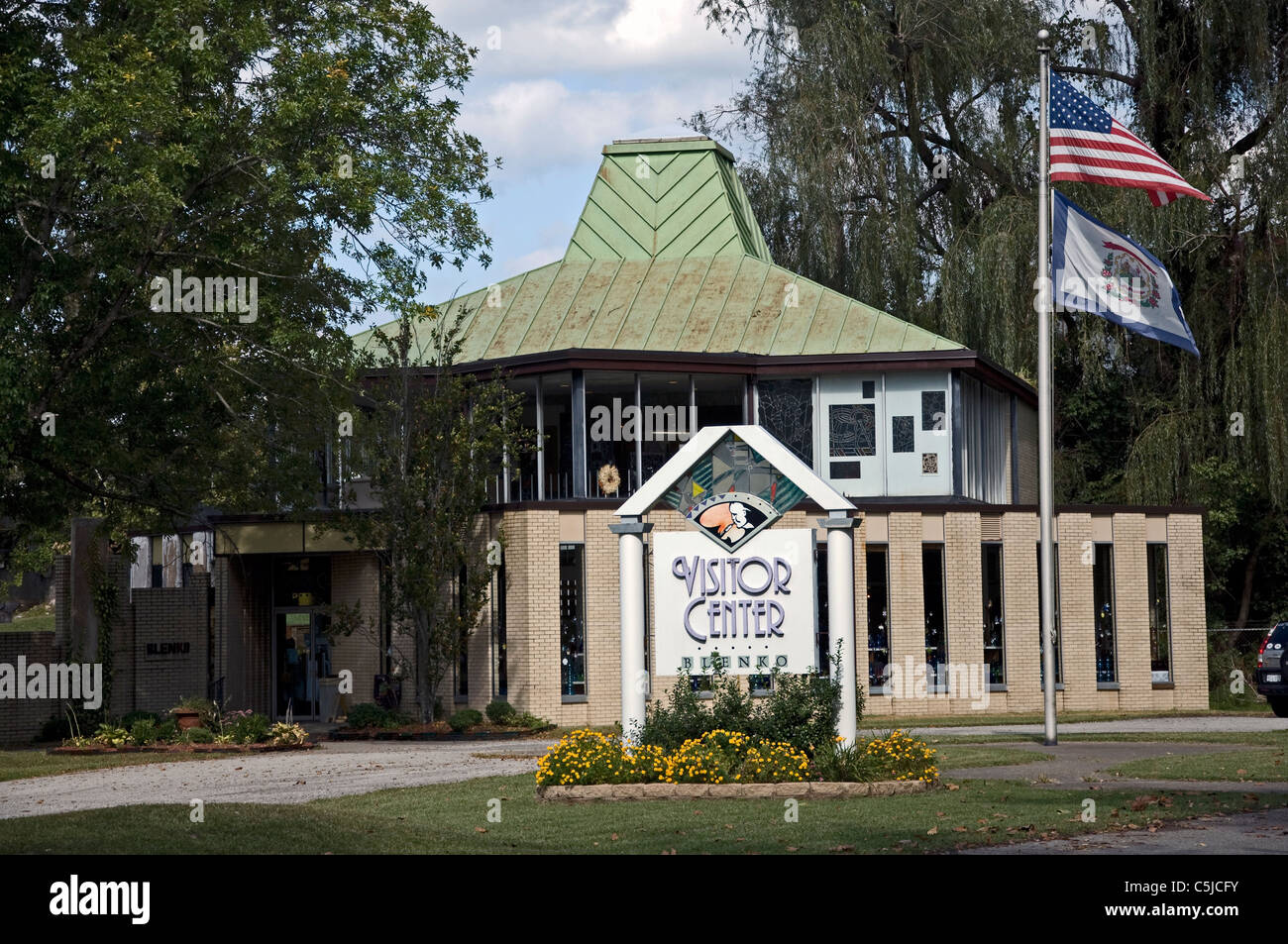 Visitor Center ai Blenko Fabbrica di Vetro di Milton, West Virginia Foto Stock