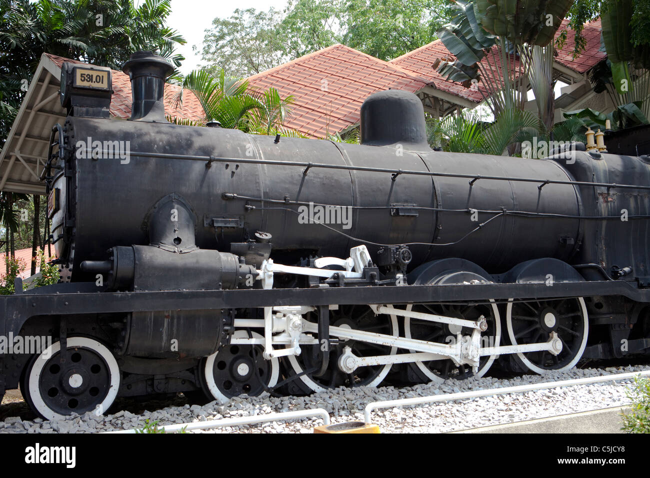 Vecchia locomotiva, Muzium Negara, Museo Nazionale, Kuala Lumpur, Malesia Foto Stock