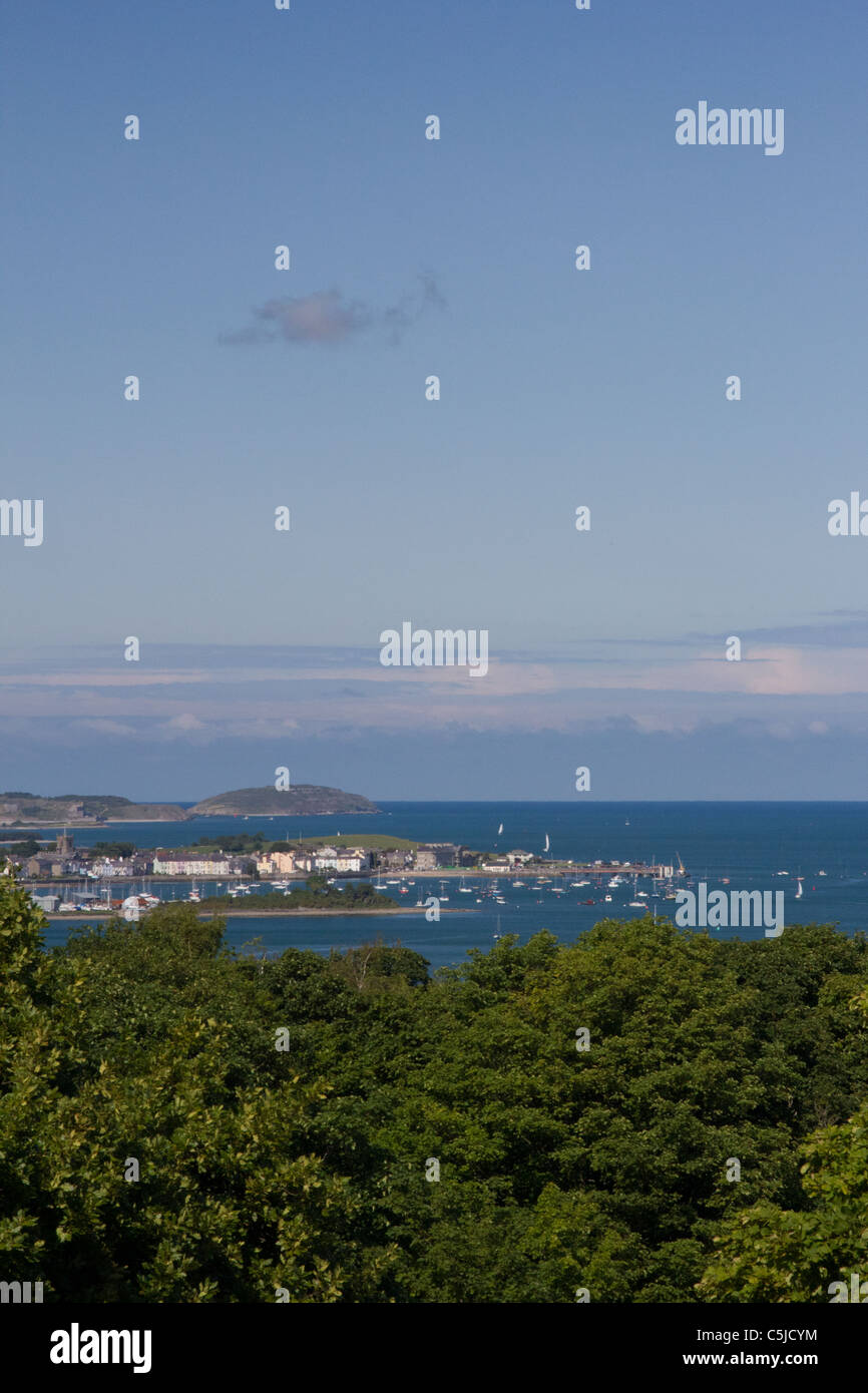 Beaumaris, "Patibolo punto' e Puffin Island Foto Stock