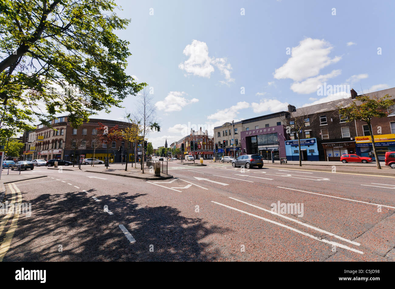 Shaftesbury Square, Belfast: centro di Belfast di intrattenimento della zona conosciuta come 'Golden Mile' Foto Stock