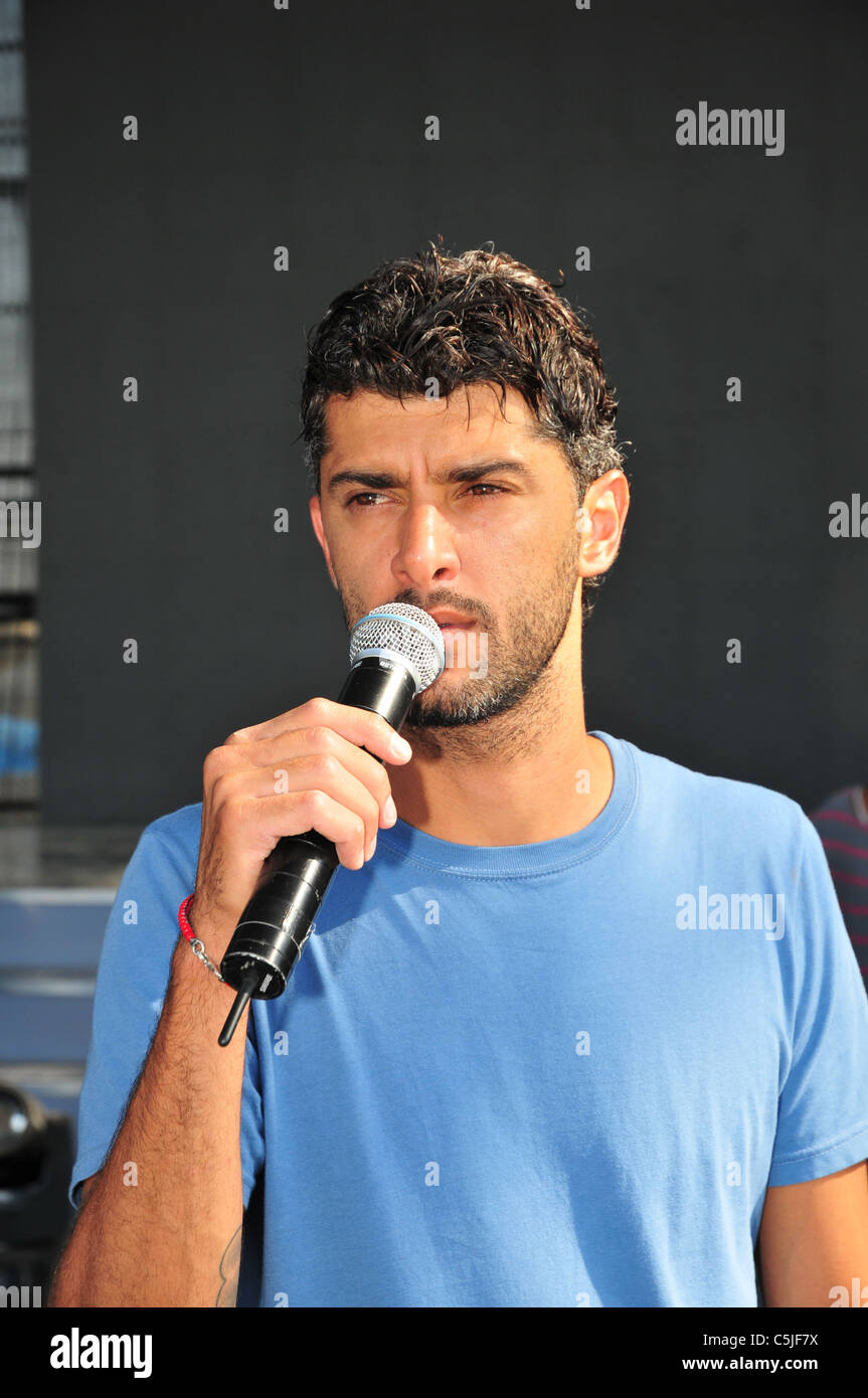 Kochav Nolad (è nata una stella) la versione israeliana dell'idolo americano. Il finalista Liron ramati, Luglio 2011 Foto Stock