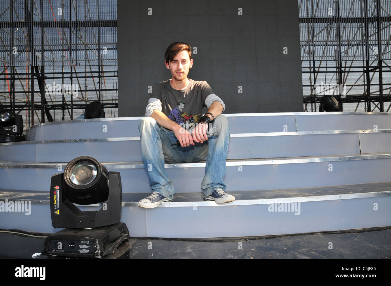 Kochav Nolad (è nata una stella) la versione israeliana dell'idolo americano. Il finalista David Lavi Luglio 2011 Foto Stock