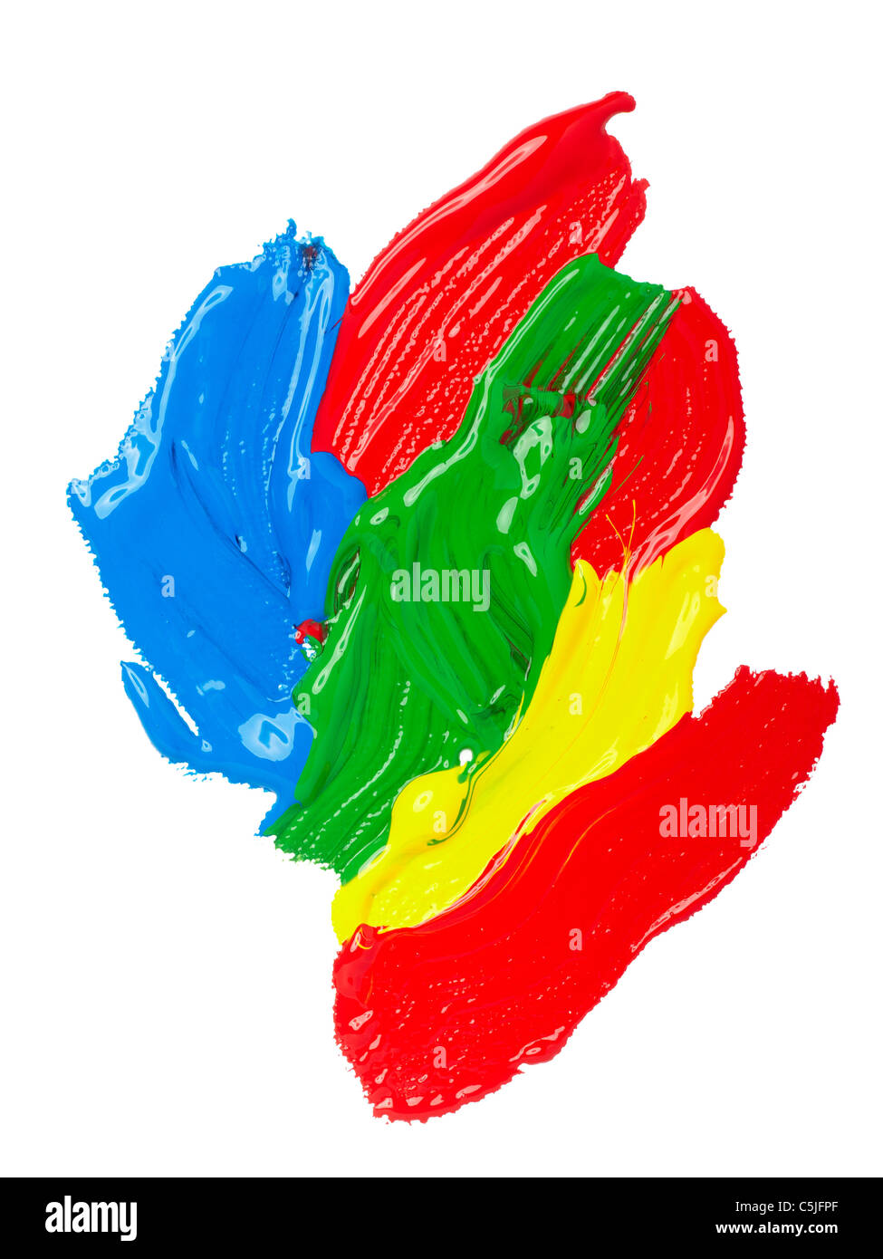 Pittura a olio tratti e i tratti di pennello Foto Stock