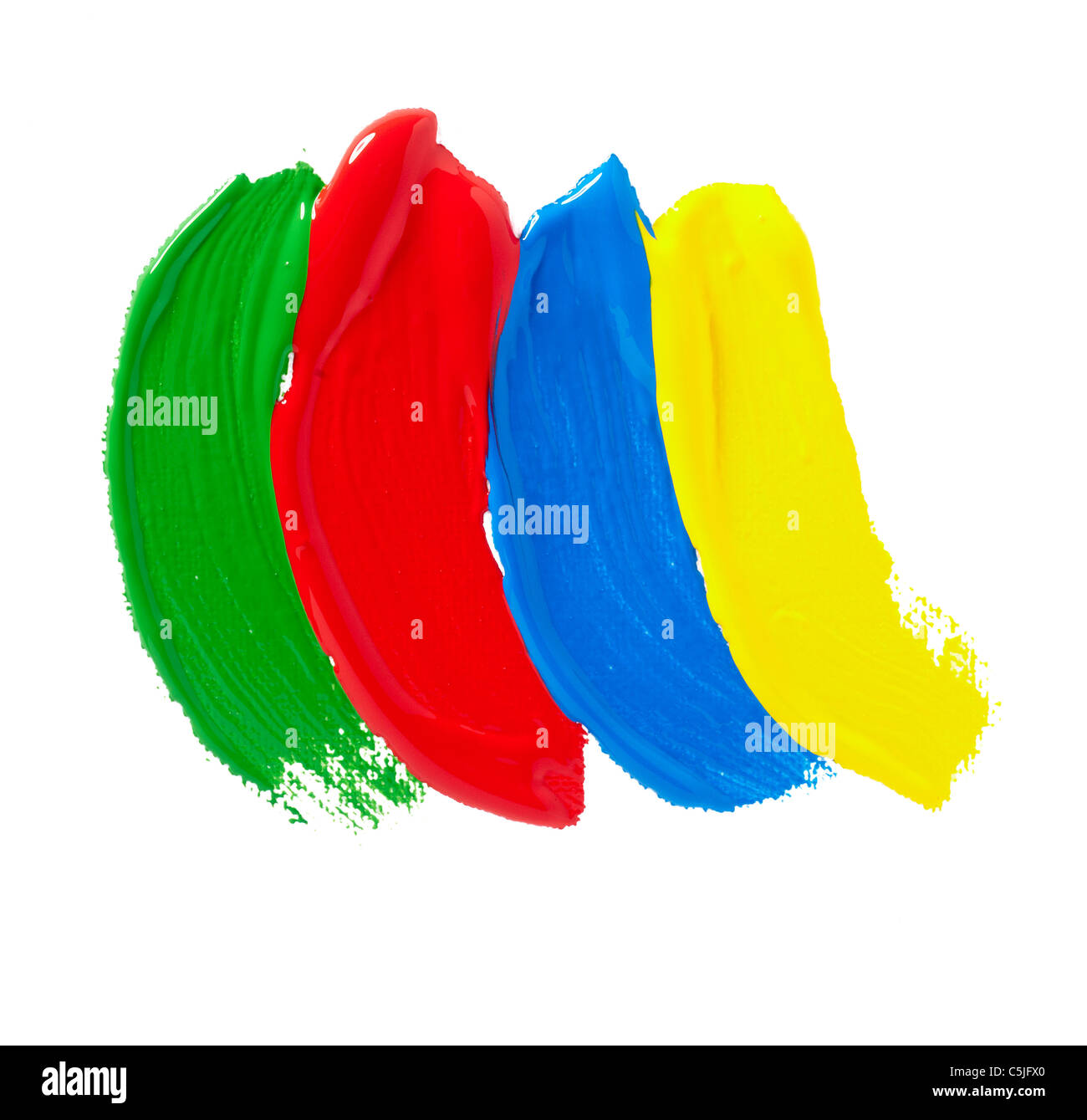 Pittura a olio tratti e i tratti di pennello Foto Stock