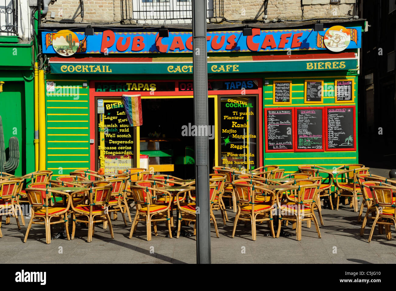 Pub Cactus cafe,Dieppe,Seine - marittimo,Normandia,Francia Foto Stock