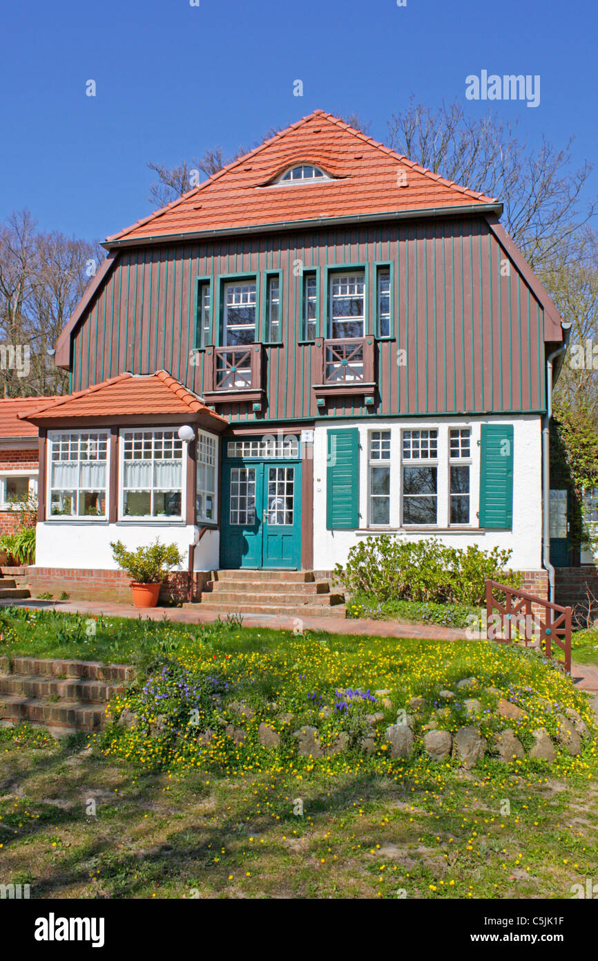 Gerhart Hauptmann casa a Kloster, isola di Hiddensee, Mecklenburg Western-Pomerania, Germania Foto Stock