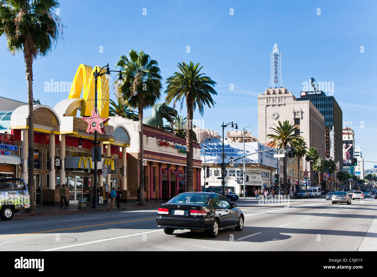 Vista di Hollywood e Los Angeles, California, Stati Uniti d'America Foto Stock