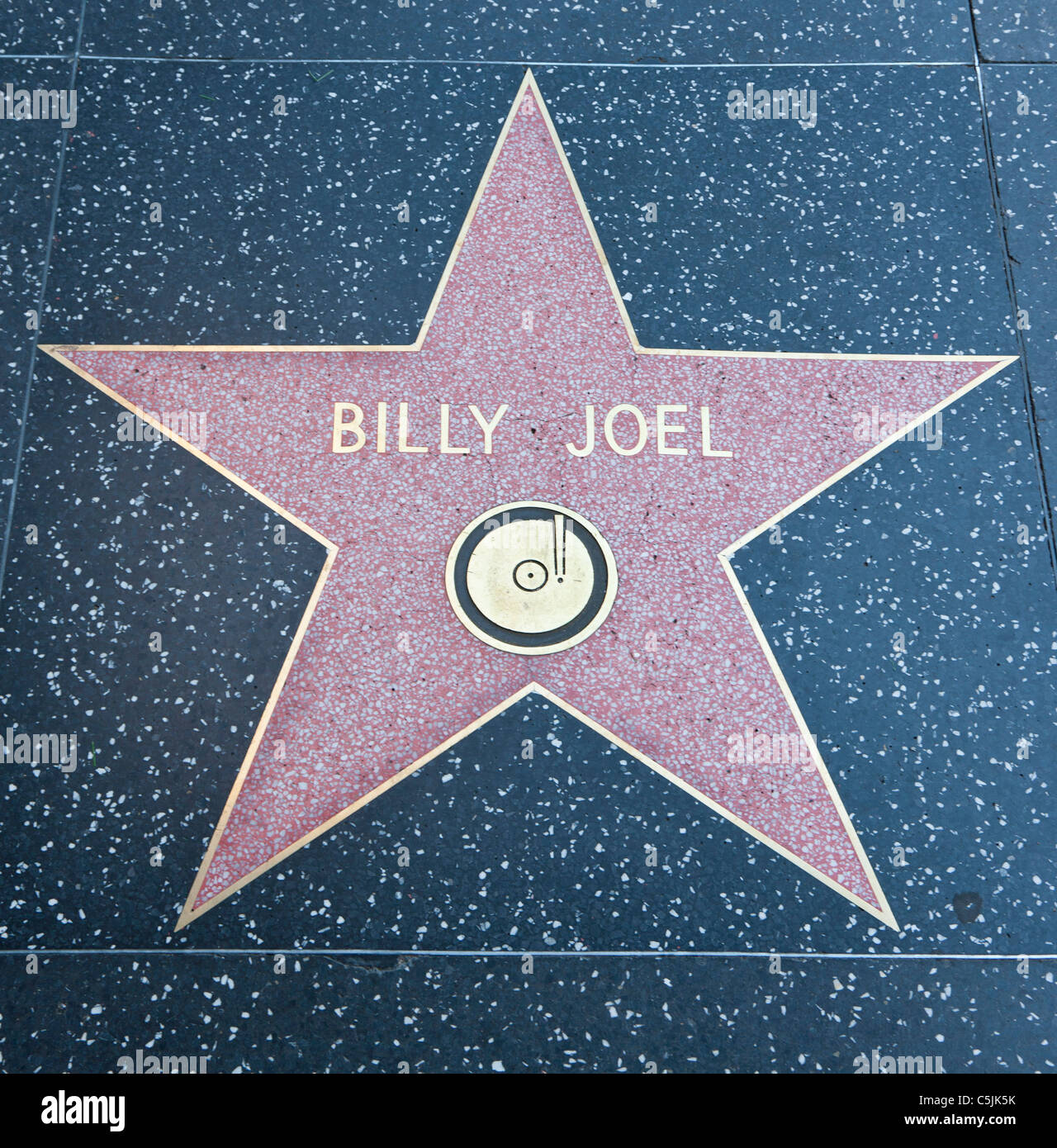 Billy Joel stella sulla Hollywood Walk of Fame, Los Angeles, California, Stati Uniti d'America Foto Stock