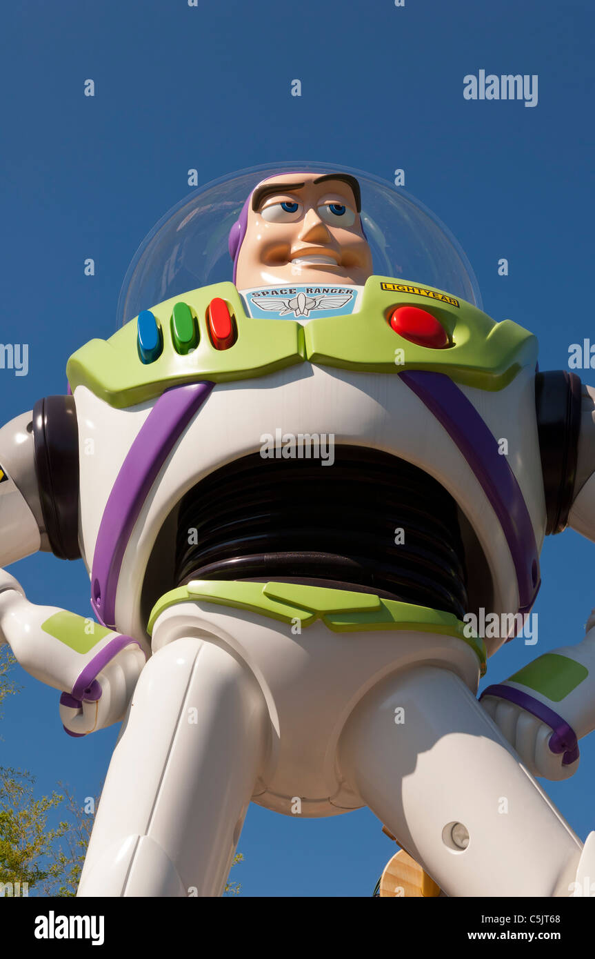 Buzz Lightyear in Toy Story Playland al Walt Disney Studios Park a Disneyland Paris in Francia Foto Stock