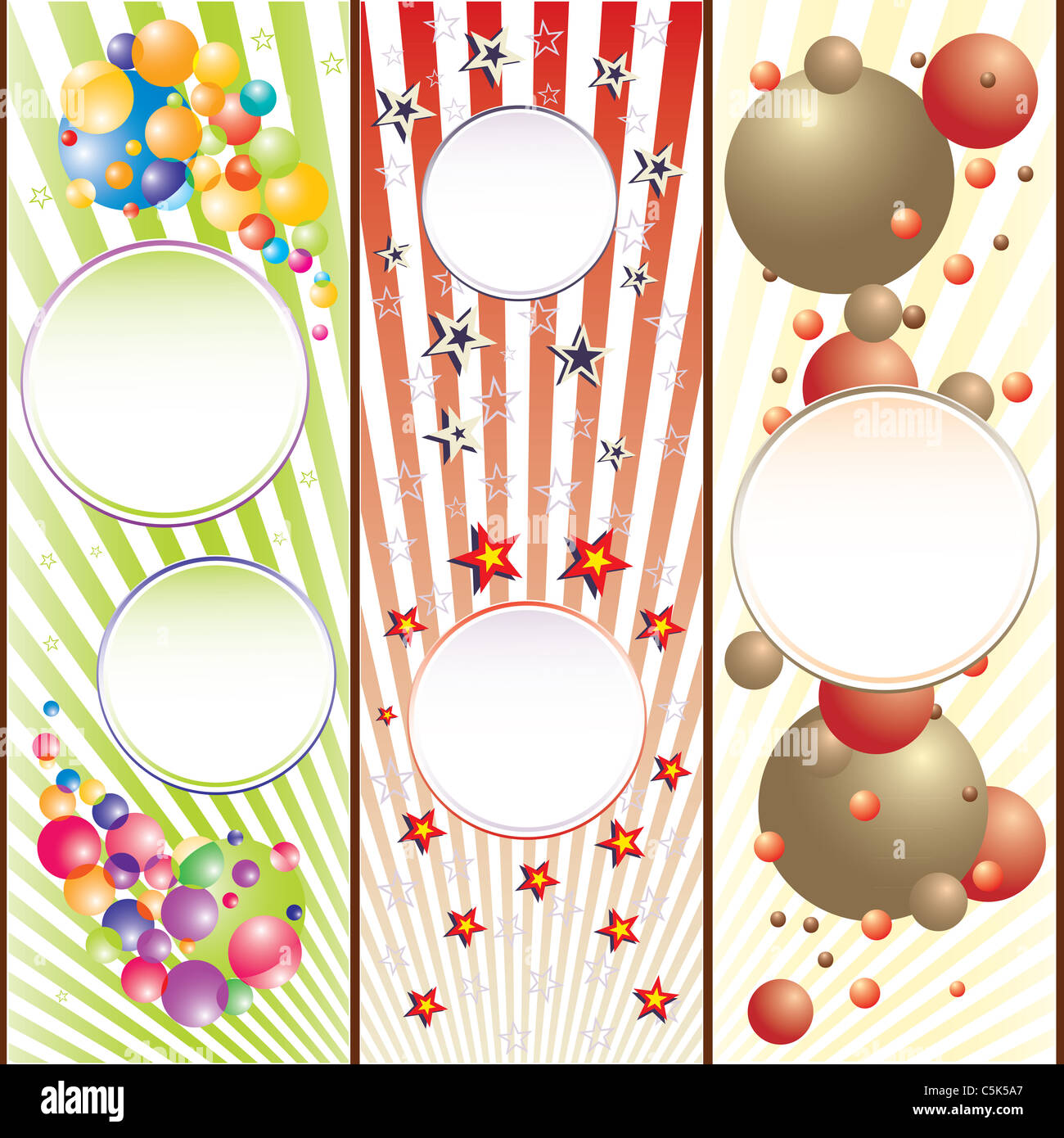 Set di banner astratta con uno spazio vuoto per il testo Foto Stock