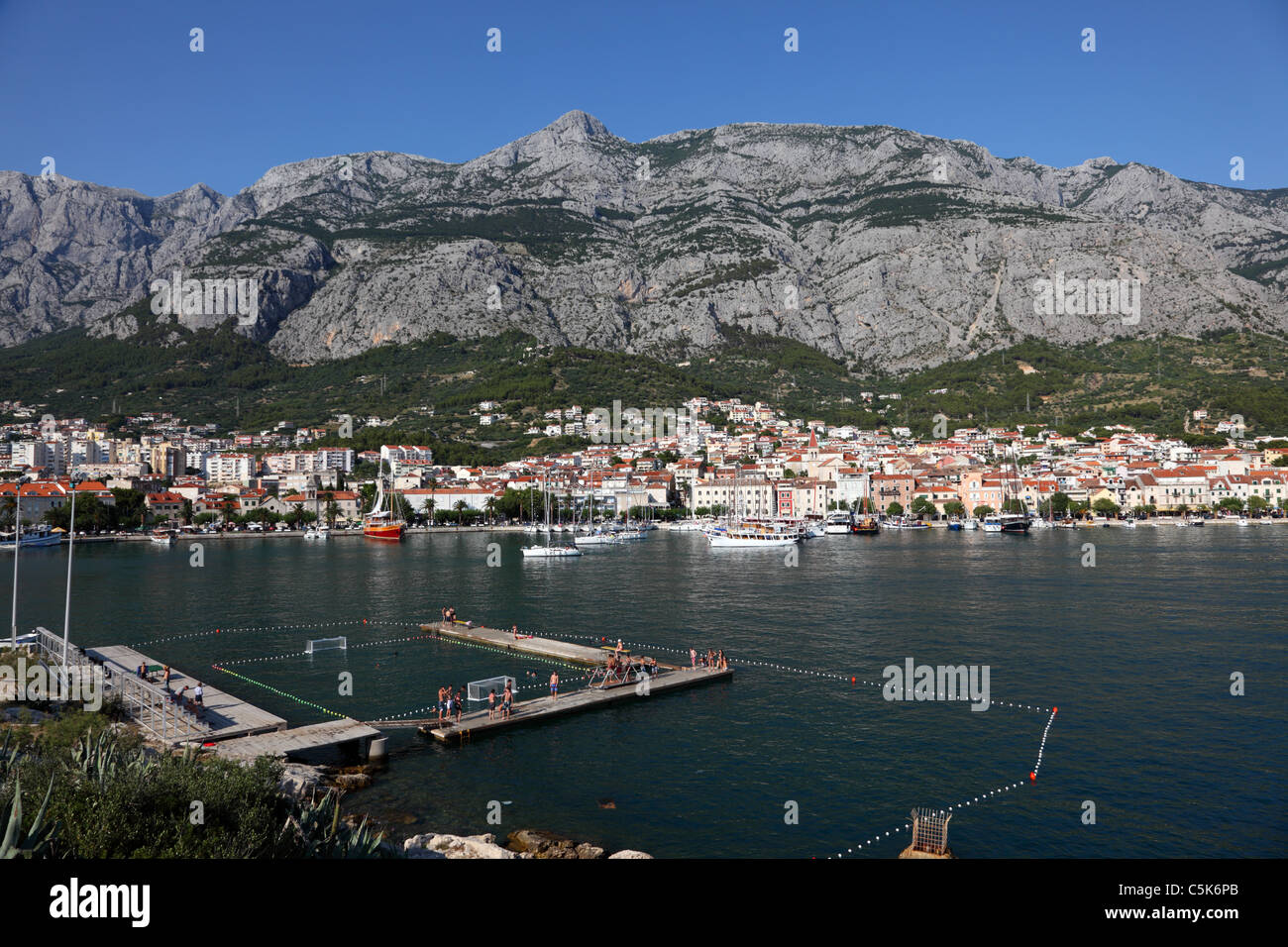 Resort croato Makarska Foto Stock