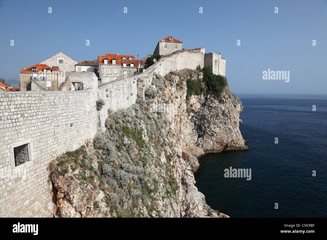 Mura della città di Dubrovnik, Croazia Foto Stock