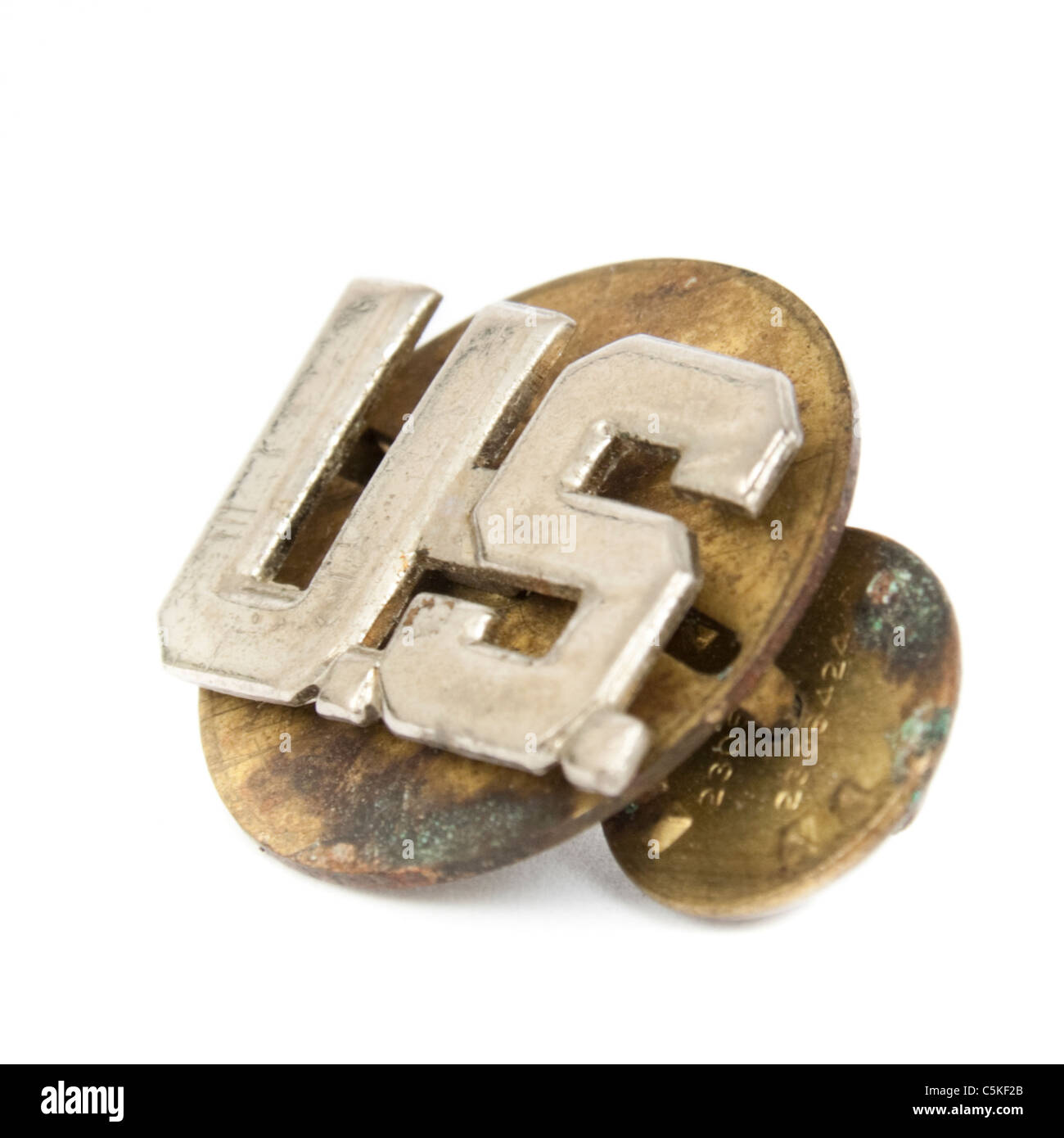Esercito degli Stati Uniti di ottone badge pin Foto Stock