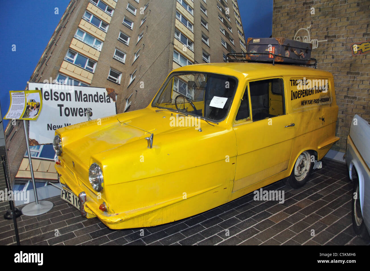 Del ragazzo del Reliant Regal da serie TV, il National Motor Museum di Beaulieu, New Forest, Hampshire, Inghilterra, Regno Unito Foto Stock