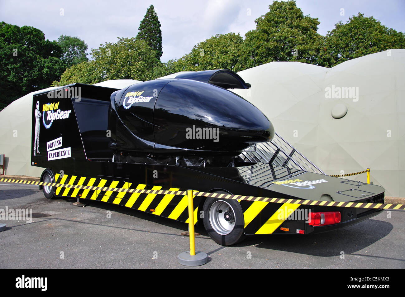 Esperienza di guida simulatore, mondo di Top Gear, Beaulieu, nuovo Distretto Forestale, Hampshire, Inghilterra, Regno Unito Foto Stock
