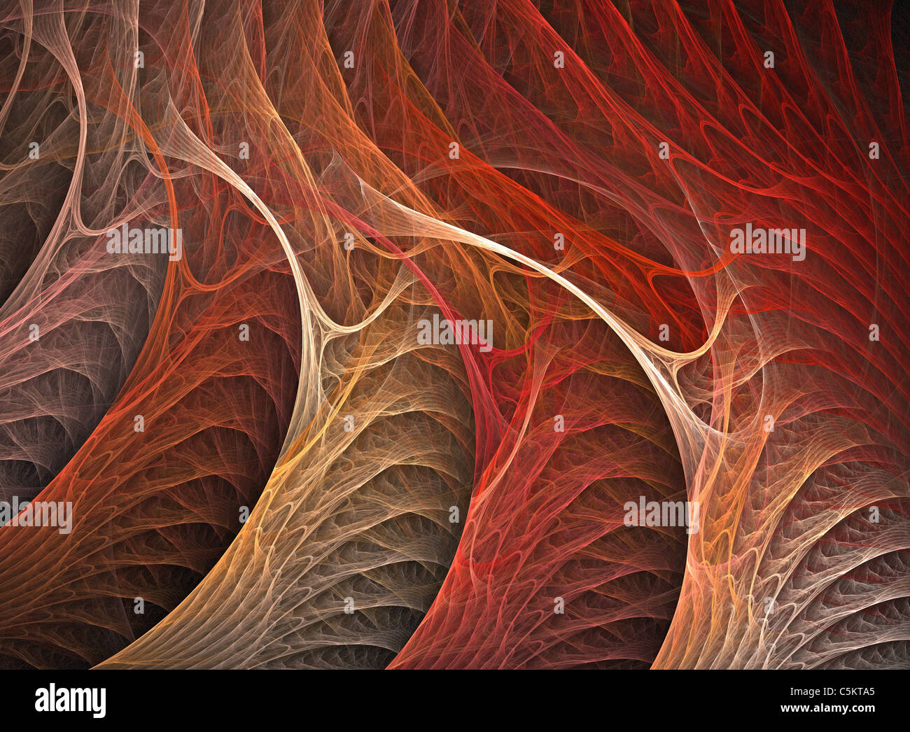 Un complesso di Fractal fiamma creati utilizzando le apofisi programma per computer Foto Stock