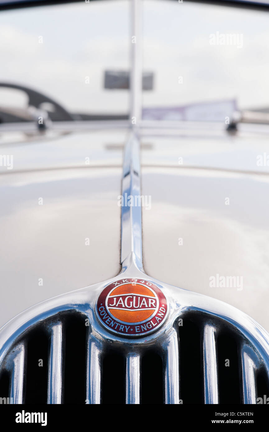 Jaguar XK 140 . Estremità anteriore dettaglio . British Classic Cars Foto Stock