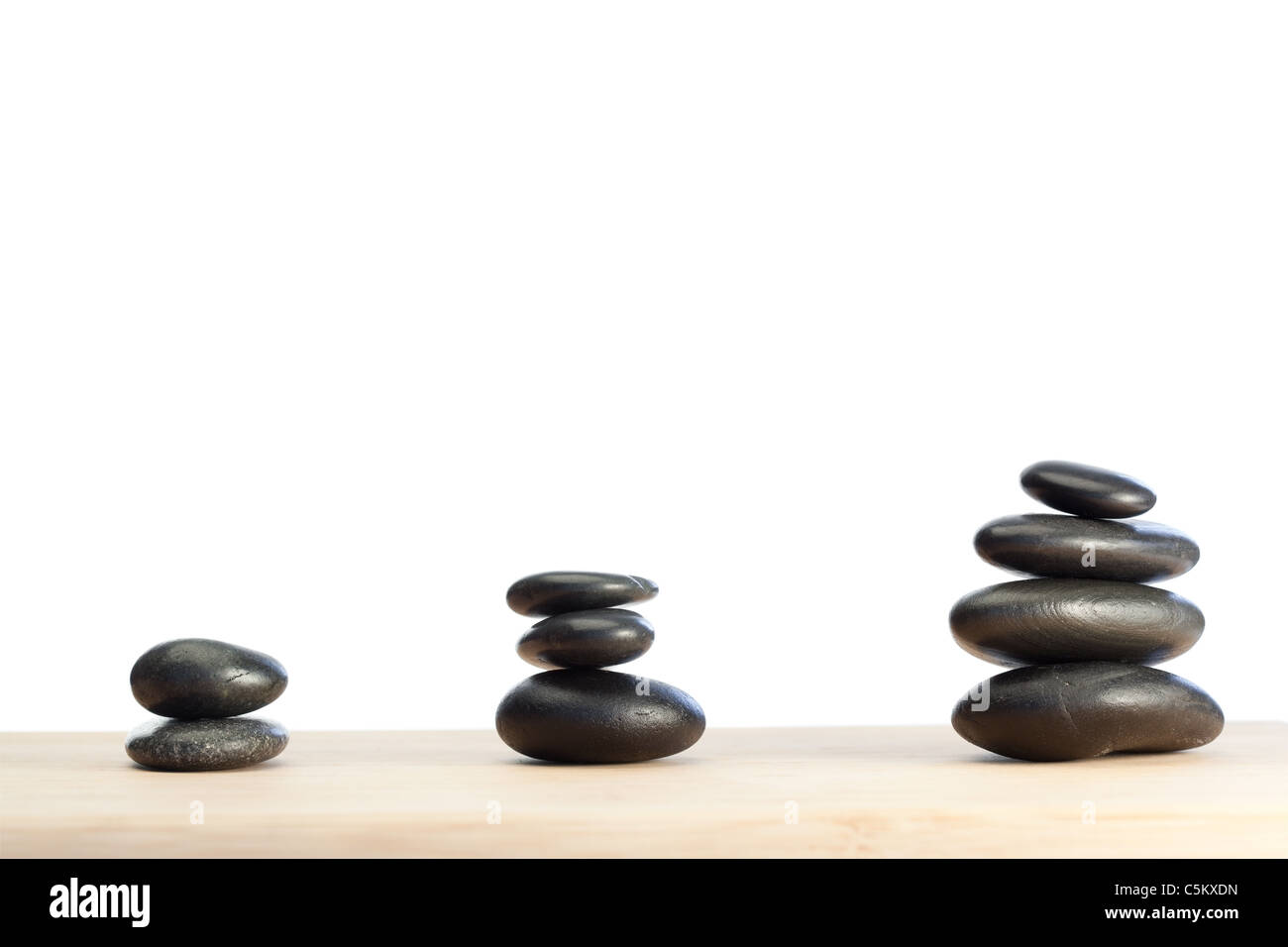 Pebble pile distanziate Foto Stock