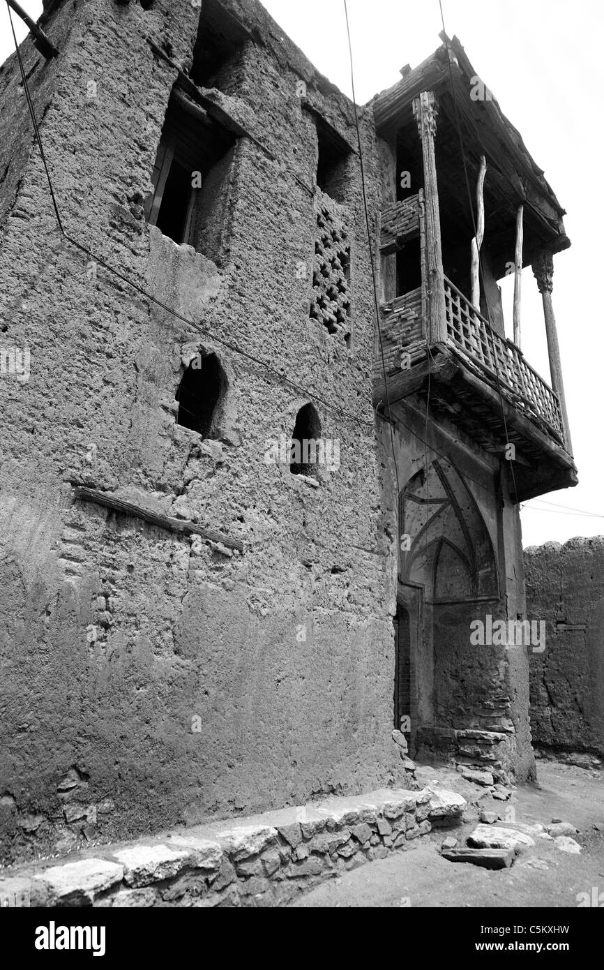 Il villaggio tradizionale di case, Abyaneh, provincia di Isfahan, Iran Foto Stock