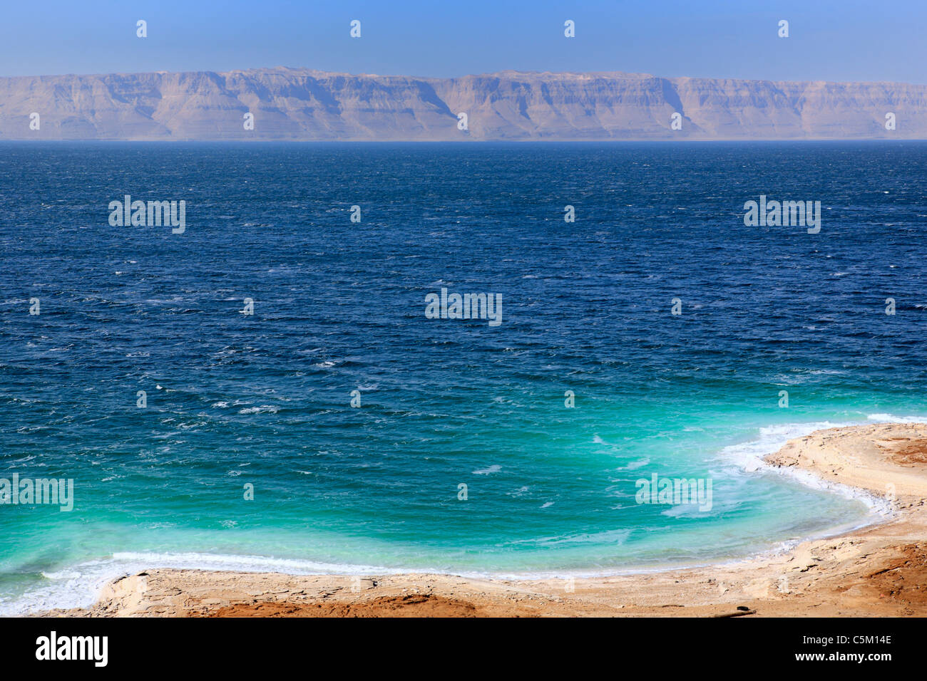 Vista dalla Giordania a Israele, Mar Morto Foto Stock