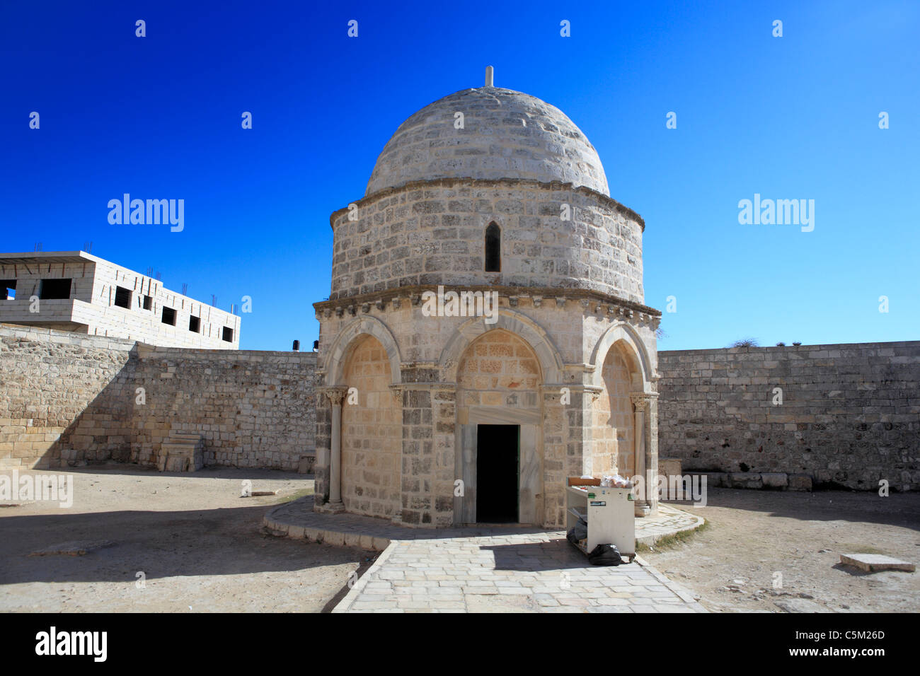 Ascensione cappella sul monte di oliva (XII secolo), Gerusalemme, Israele Foto Stock