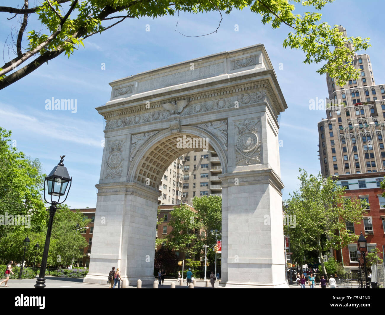 Washington Square Arch, Washington Square Park, Greenwich Village, NYC Foto Stock