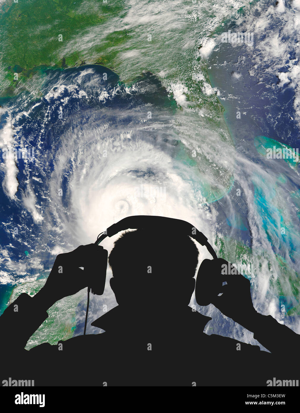 Uragano Katrina ingegnere meteo Foto Stock