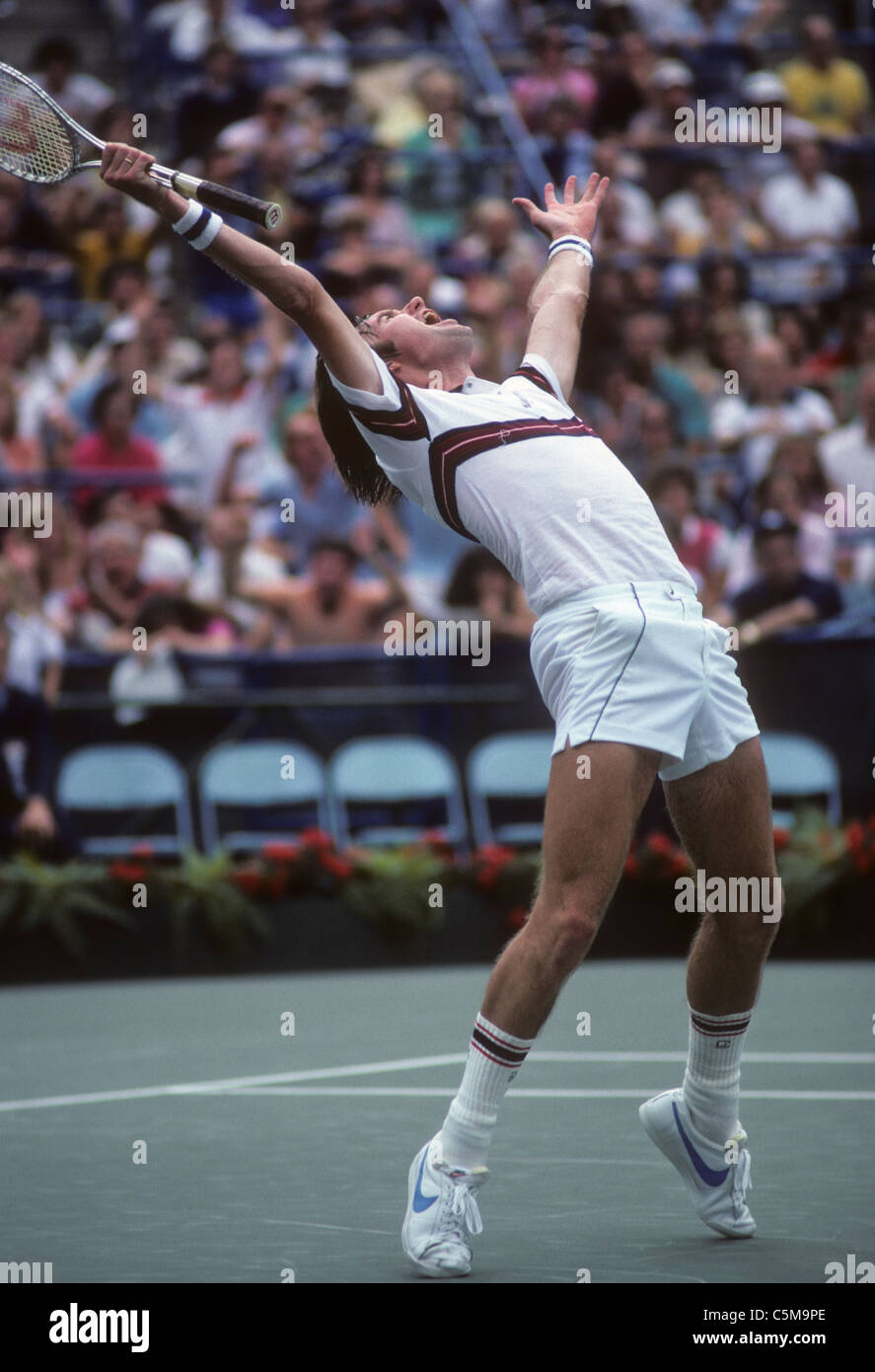 Jimmy Connors (USA) al 1981 US Open Tennis Championships Foto Stock