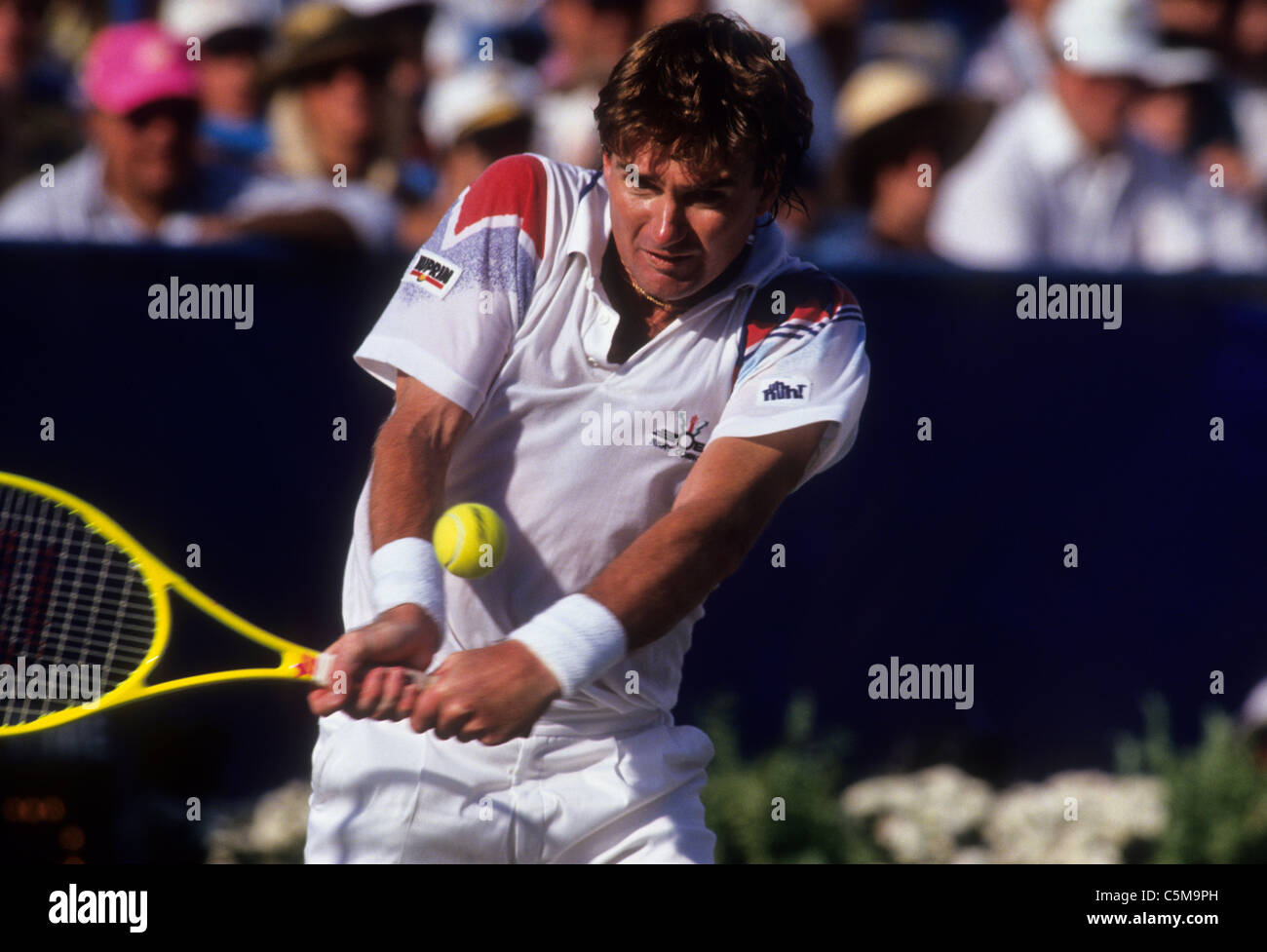 Jimmy Connors (USA) al 1991 US Open Tennis Championships Foto Stock
