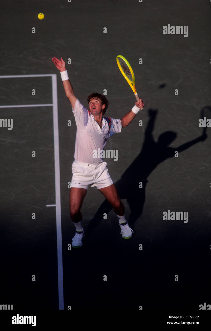 Jimmy Connors (USA) al 1991 US Open Tennis Championships Foto Stock