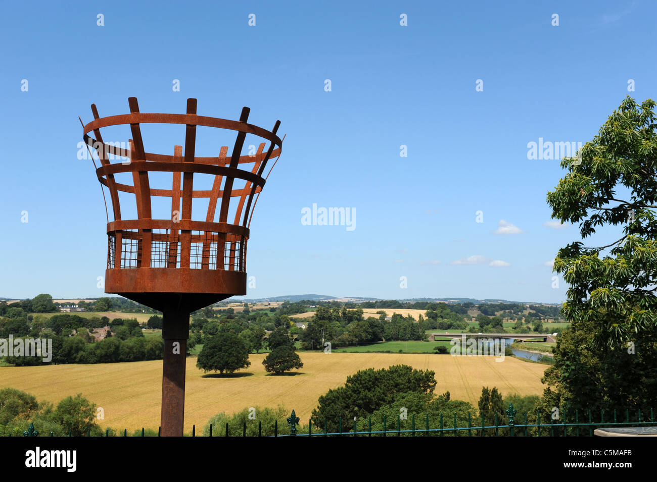 Il faro a luce rotante VE a Ross-on-Wye Herefordshire Uk Foto Stock