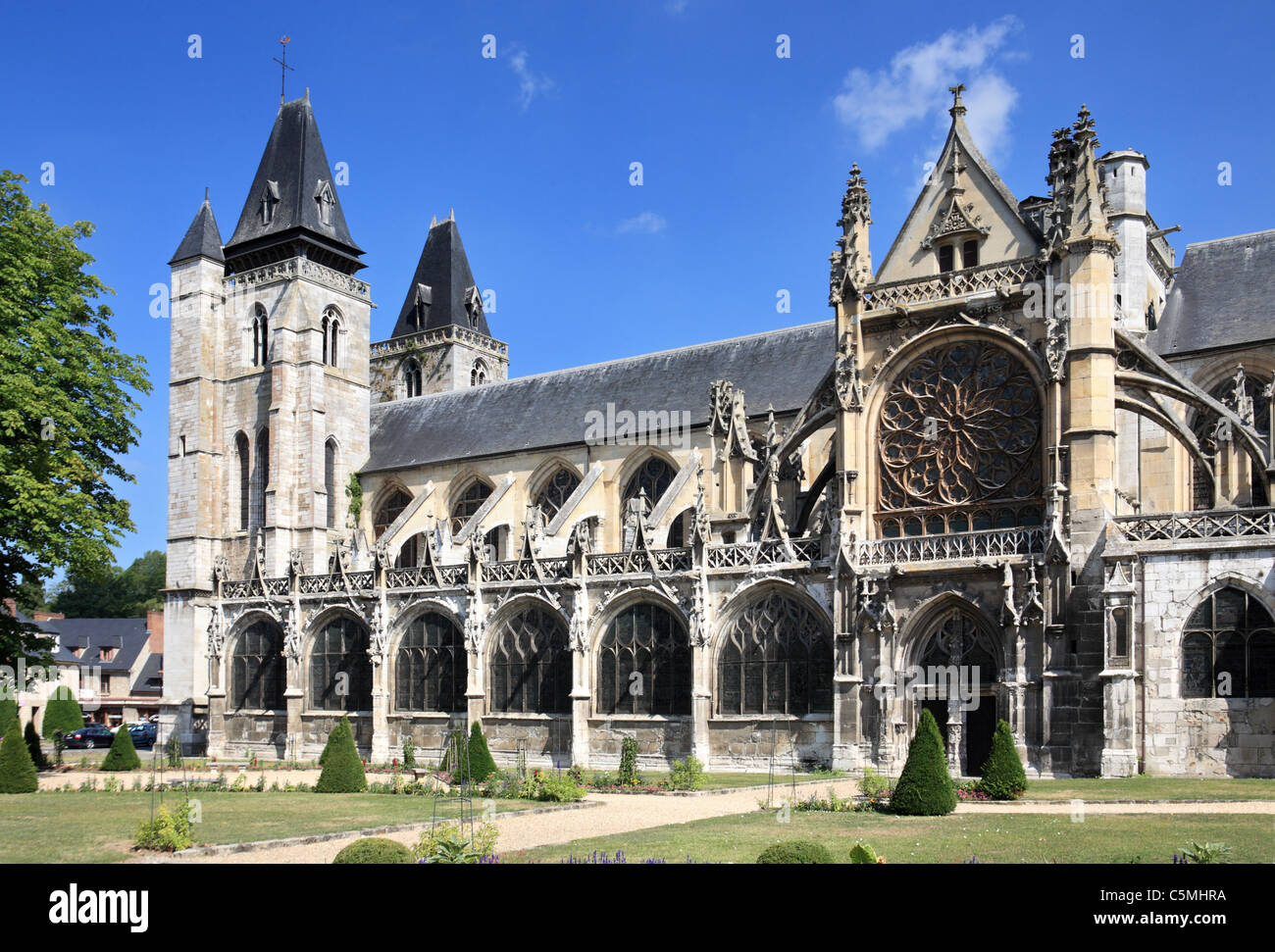 La chiesa di Notre Dame, Les Andelys, Foto Stock