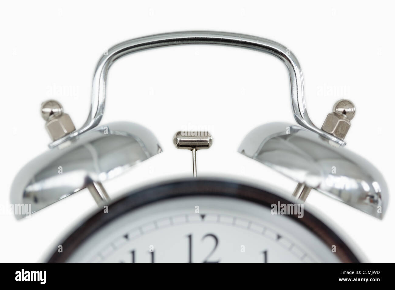 In prossimità di un vecchio orologio sveglia Foto Stock